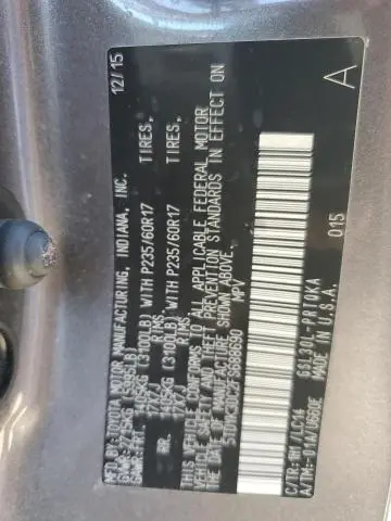 2015 TOYOTA SIENNA XLE  
