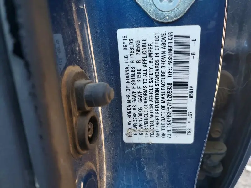 2015 HONDA CIVIC LX  