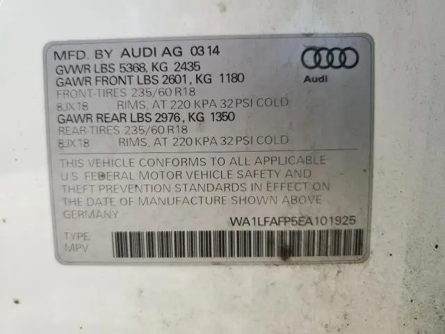 2014 AUDI Q5 PREMIUM PLUS  