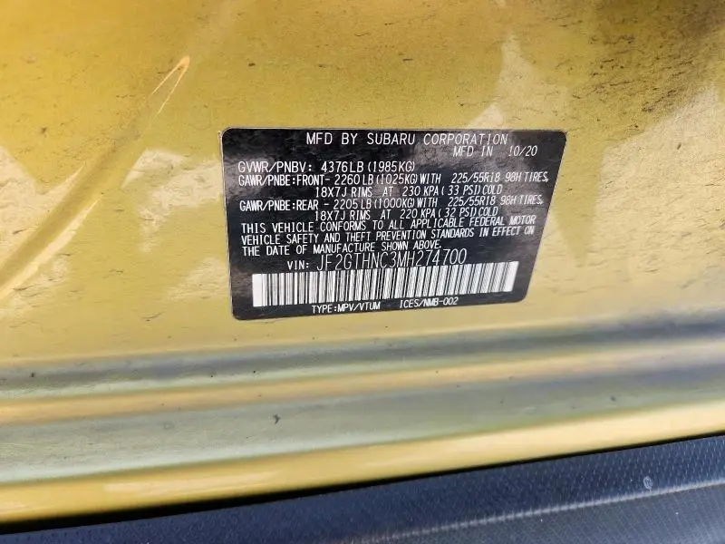 2021 SUBARU CROSSTREK LIMITED  