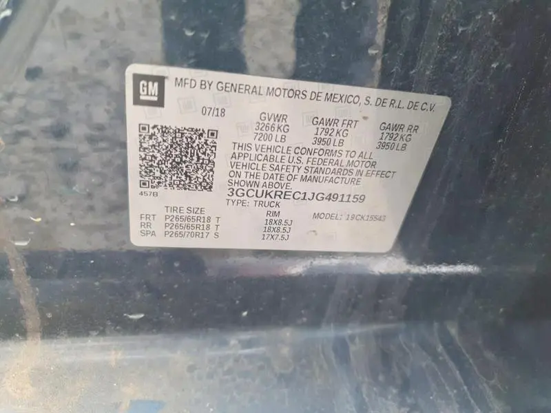 2018 CHEVROLET SILVERADO K1500 LT  