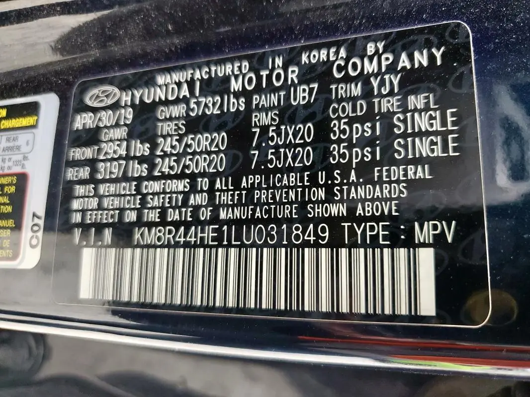 2020 HYUNDAI PALISADE SEL  