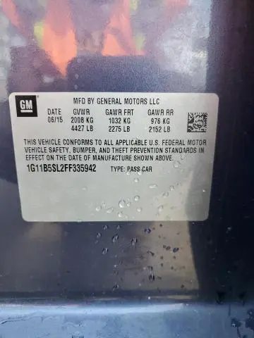 2015 CHEVROLET MALIBU LS  