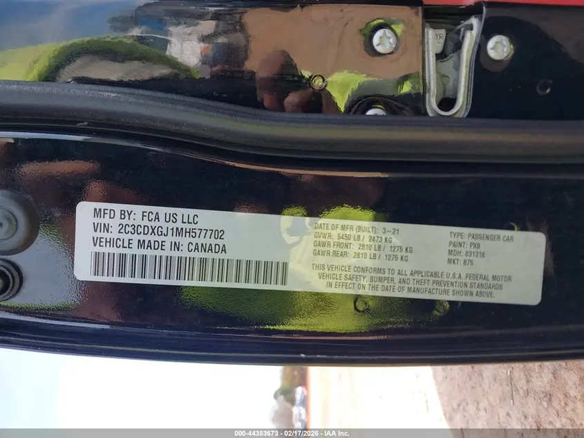 2021 DODGE CHARGER SCAT PACK WIDEBODY RWD