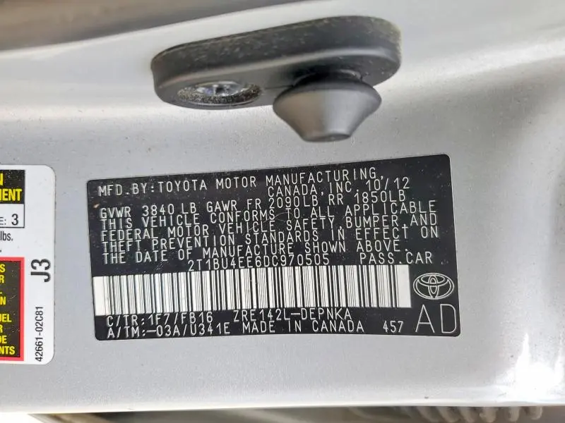 2013 TOYOTA COROLLA LE  