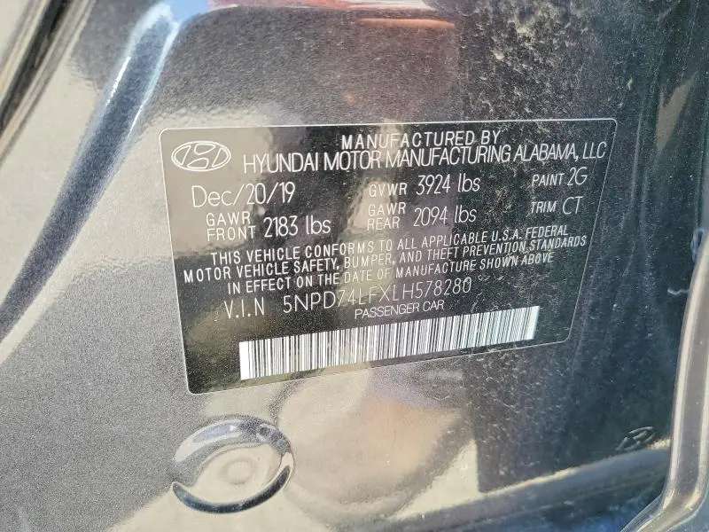 2020 HYUNDAI ELANTRA SE  