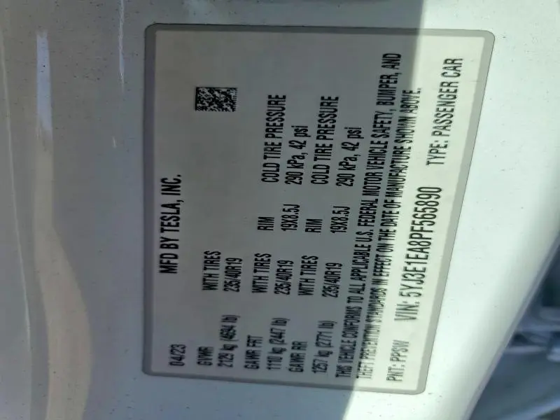 2023 TESLA MODEL 3   
