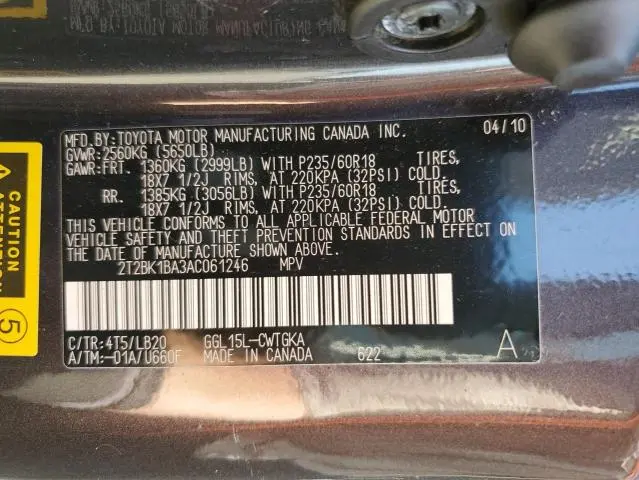 2010 LEXUS RX 350  
