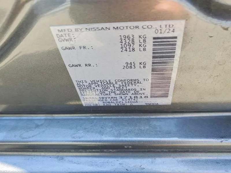 2024 NISSAN ALTIMA S  