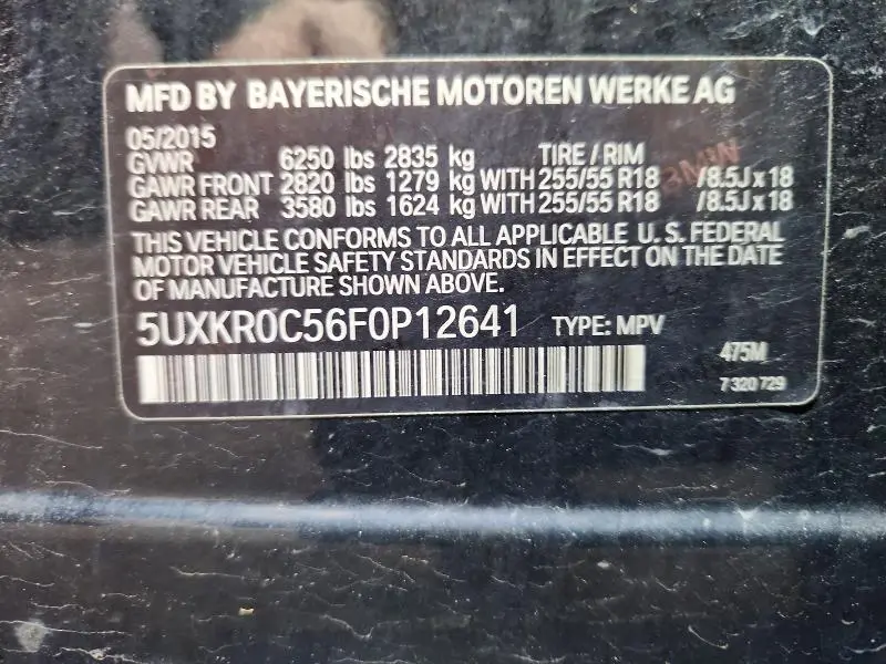 2015 BMW X5 XDRIVE35I  