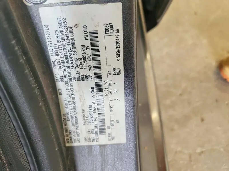 2014 FORD FIESTA SE  
