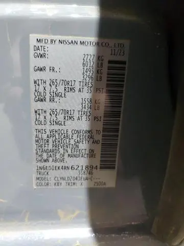 2024 NISSAN FRONTIER S