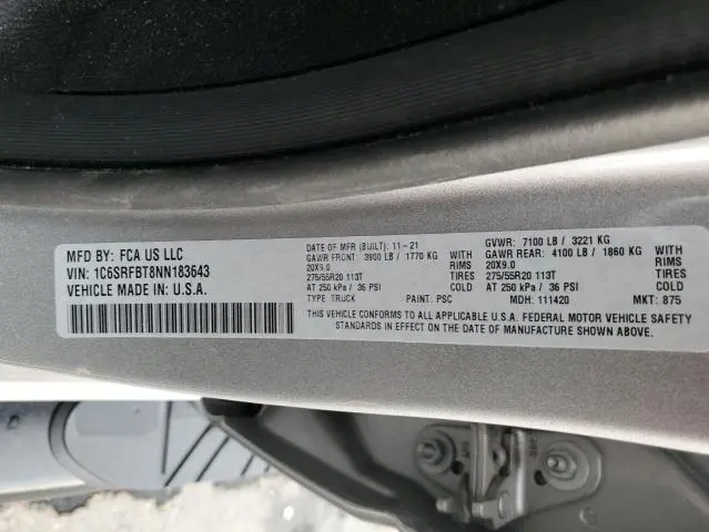 2022 RAM 1500 BIG HORN/LONE STAR  
