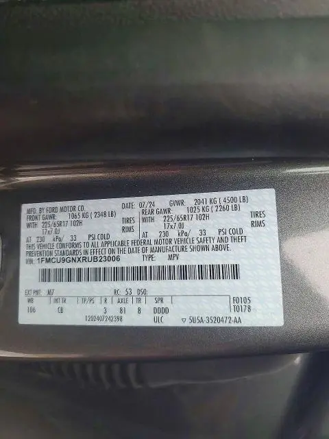 2024 FORD ESCAPE ACTIVE  