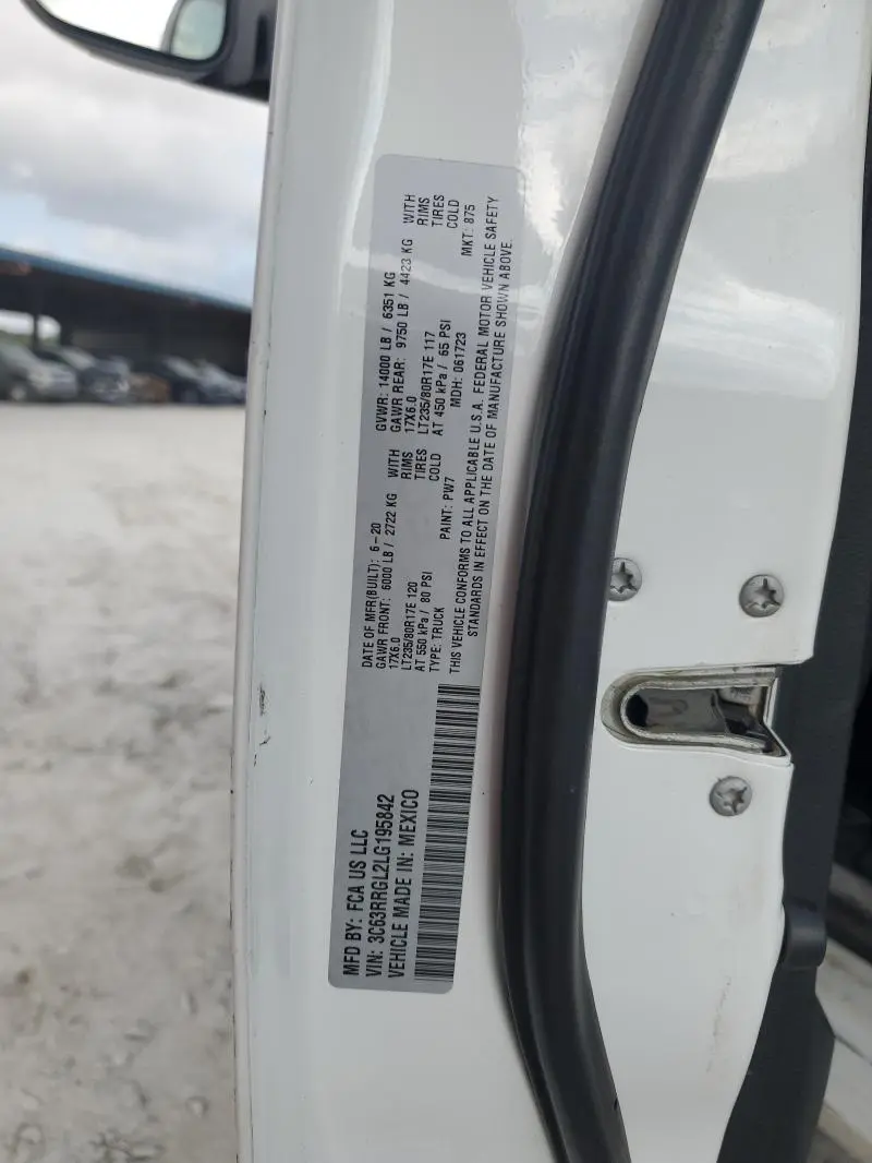 2020 RAM 3500 TRADESMAN  