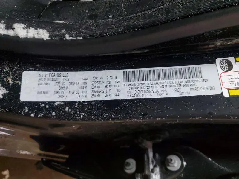 2019 RAM 1500 BIG HORN/LONE STAR  