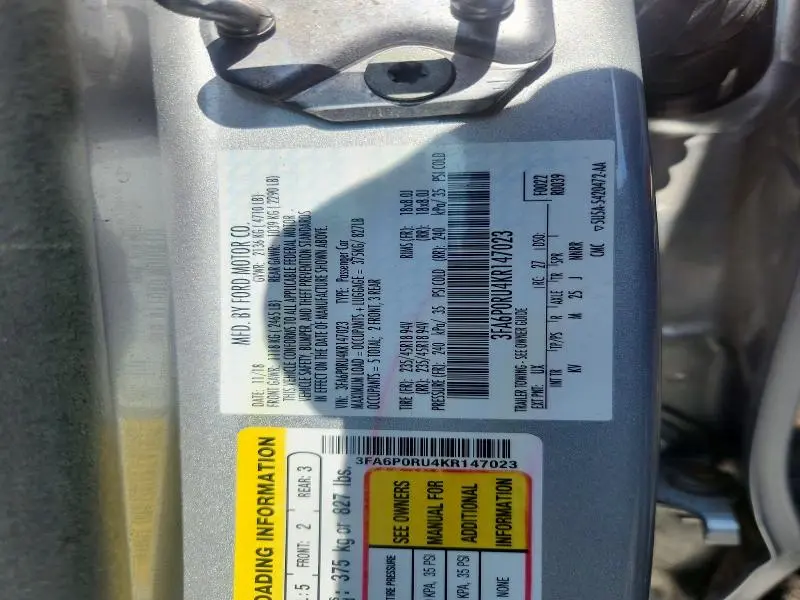 2019 FORD FUSION TITANIUM  