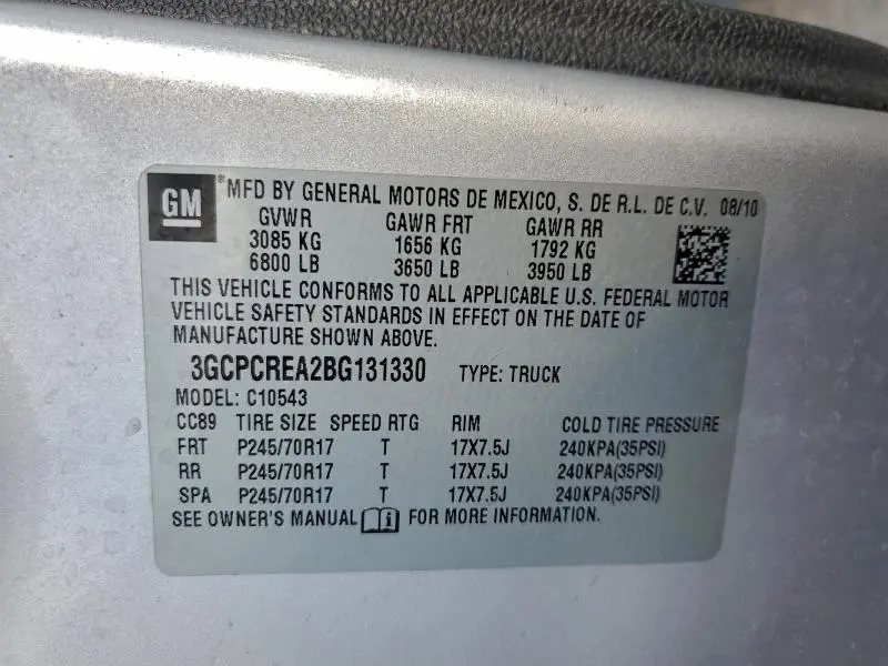 2011 CHEVROLET SILVERADO C1500 LS  