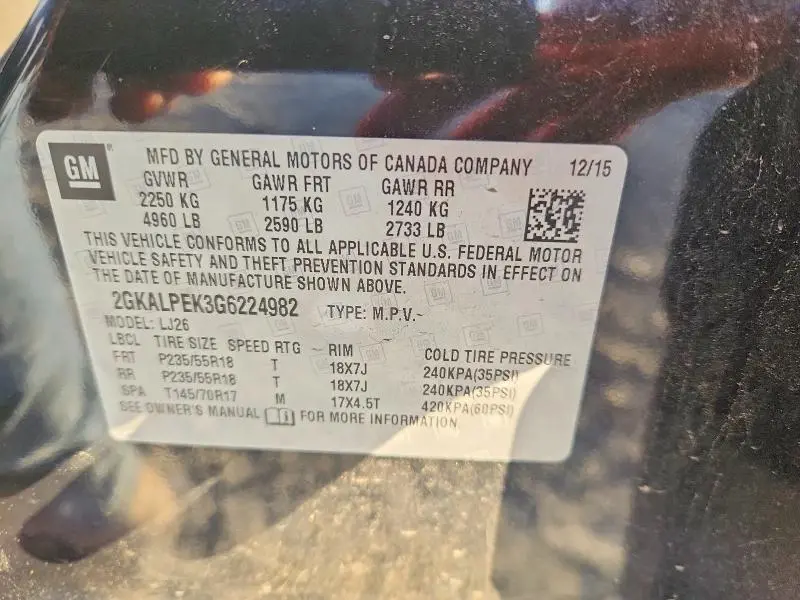 2016 GMC TERRAIN   
