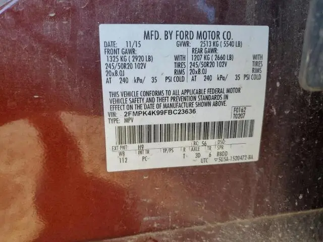 2015 FORD EDGE TITANIUM  