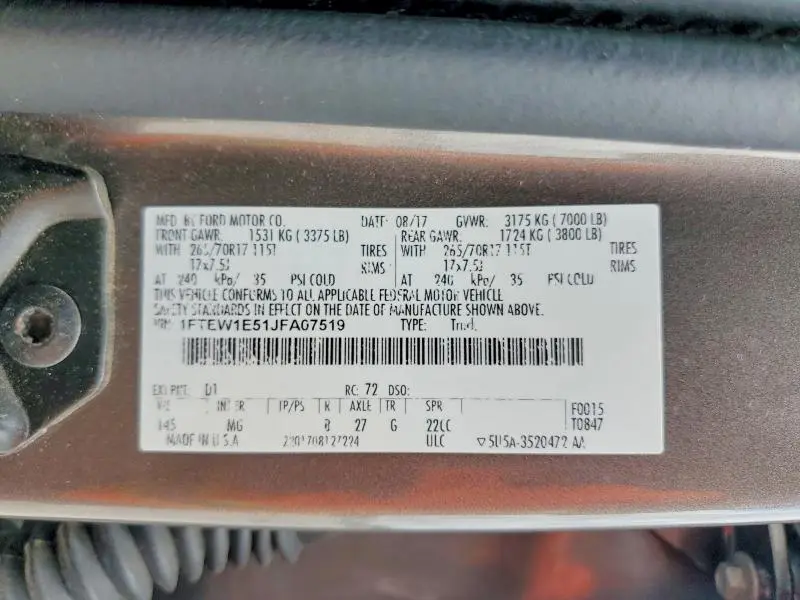 2018 FORD F150 SUPERCREW  