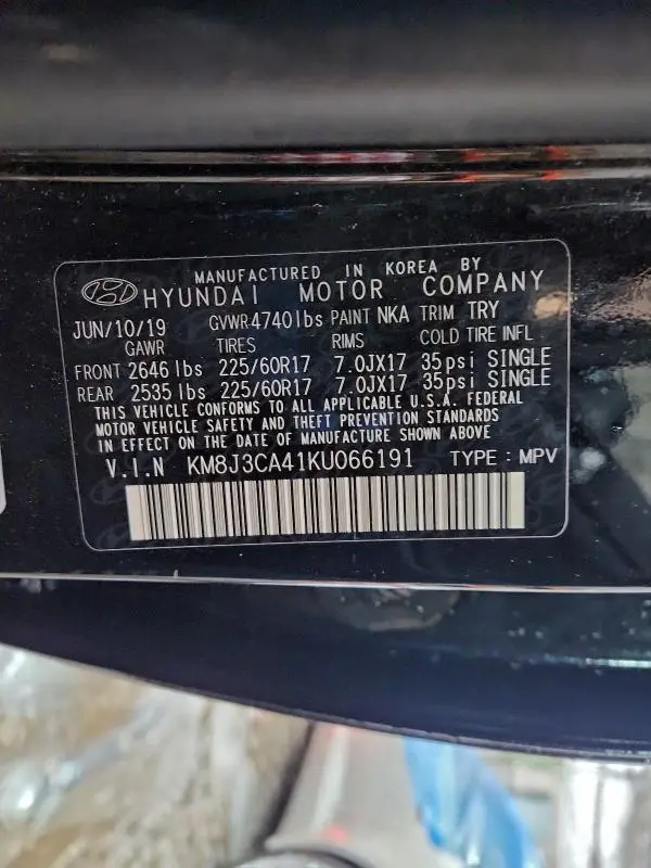 2019 HYUNDAI TUCSON LIMITED  