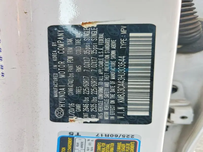 2017 HYUNDAI TUCSON SE  