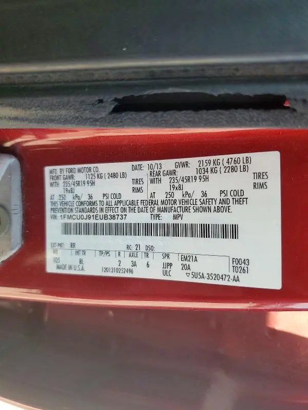 2014 FORD ESCAPE TITANIUM  