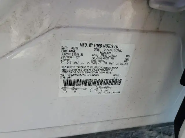 2017 FORD EDGE SPORT