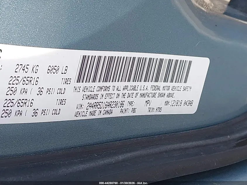 2010 CHRYSLER TOWN & COUNTRY TOURING