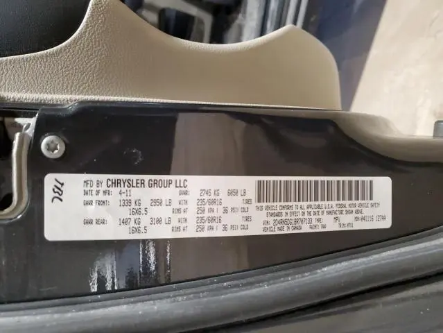 2011 DODGE GRAND CARAVAN CREW  