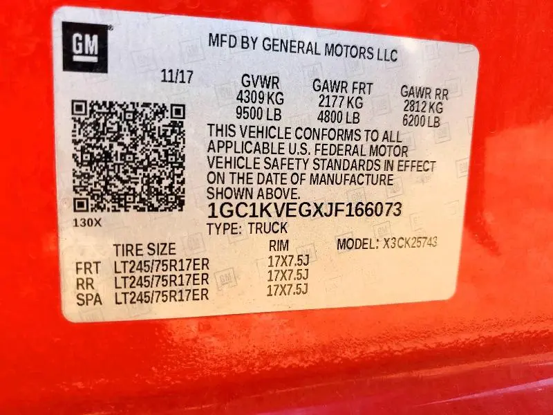 2018 CHEVROLET SILVERADO K2500 HEAVY DUTY LT  