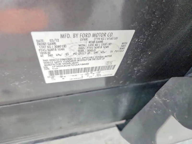 2013 FORD EXPLORER XLT  