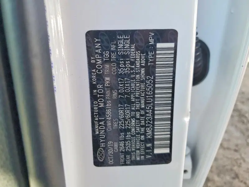 2020 HYUNDAI TUCSON SE  