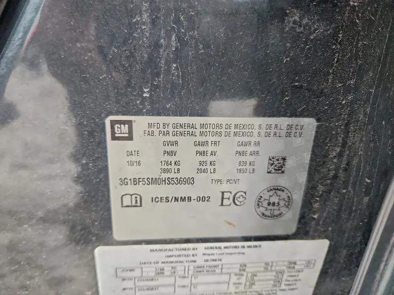 2017 CHEVROLET CRUZE PREMIER  