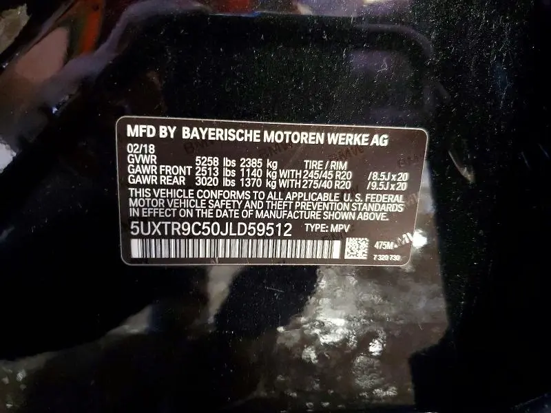 2018 BMW X3 XDRIVE30I  