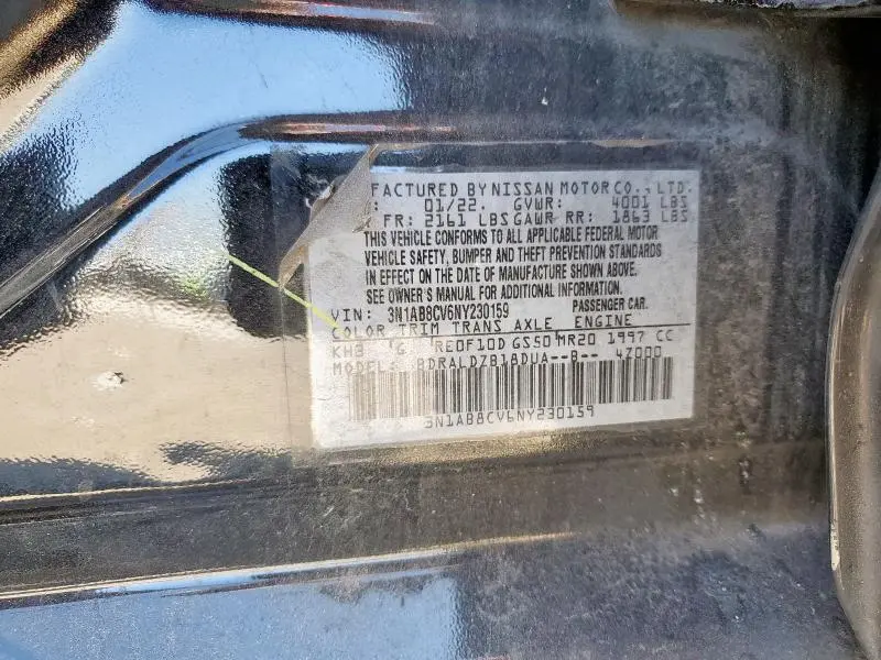 2022 NISSAN SENTRA SV  