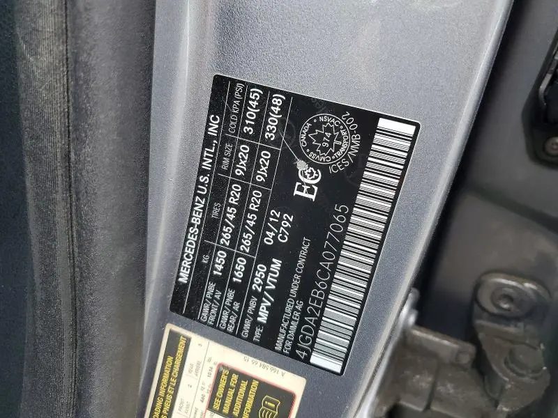 2012 MERCEDES-BENZ ML 350 BLUETEC  