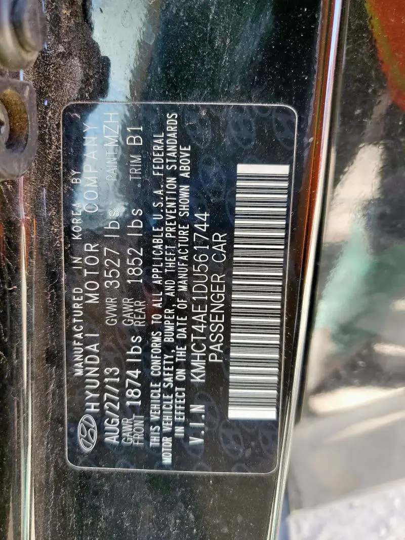 2013 HYUNDAI ACCENT GLS