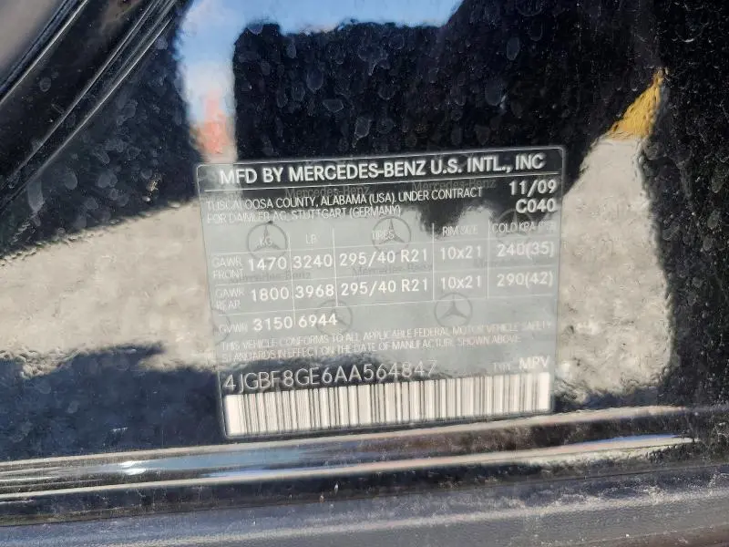 2010 MERCEDES-BENZ GL 550 4MATIC  