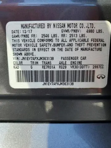 2018 INFINITI Q50 LUXE  