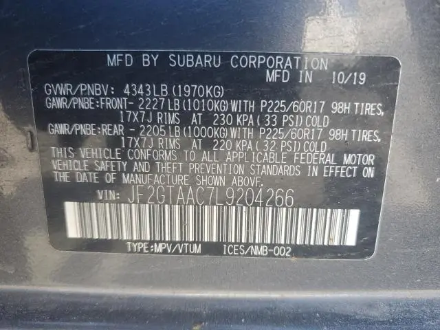 2020 SUBARU CROSSTREK