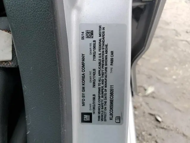 2014 CHEVROLET SPARK 1LT