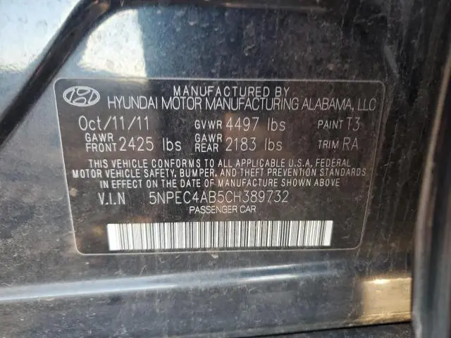 2012 HYUNDAI SONATA SE  