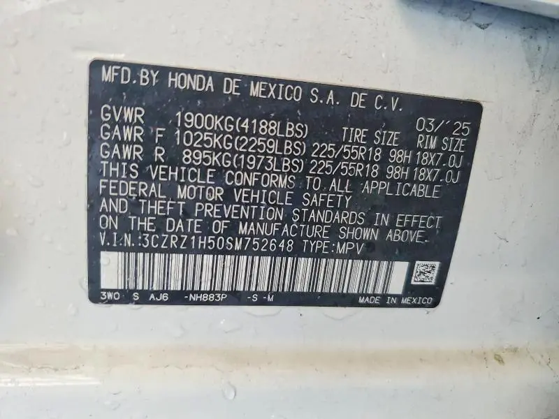 2025 HONDA HR-V SPORT  