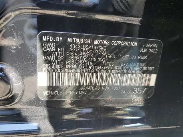 2022 MITSUBISHI OUTLANDER SPORT ES