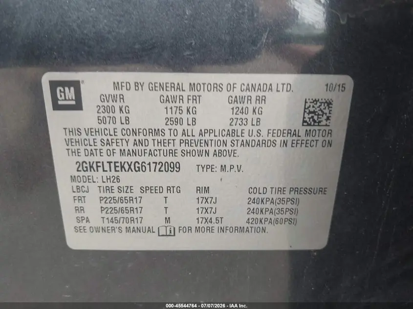 2016 GMC TERRAIN SLE-2