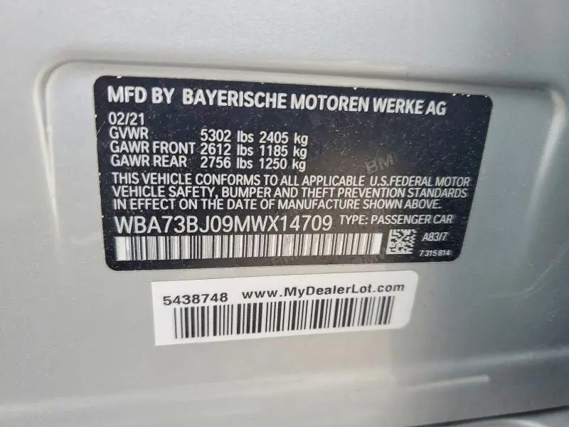 2021 BMW 540 XI  