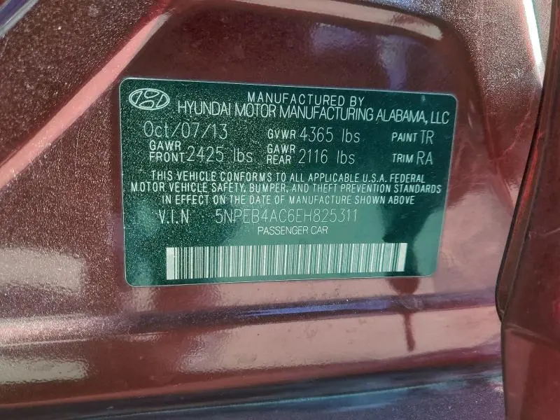 2014 HYUNDAI SONATA GLS  