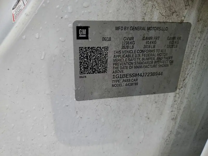 2018 CHEVROLET CRUZE LT  